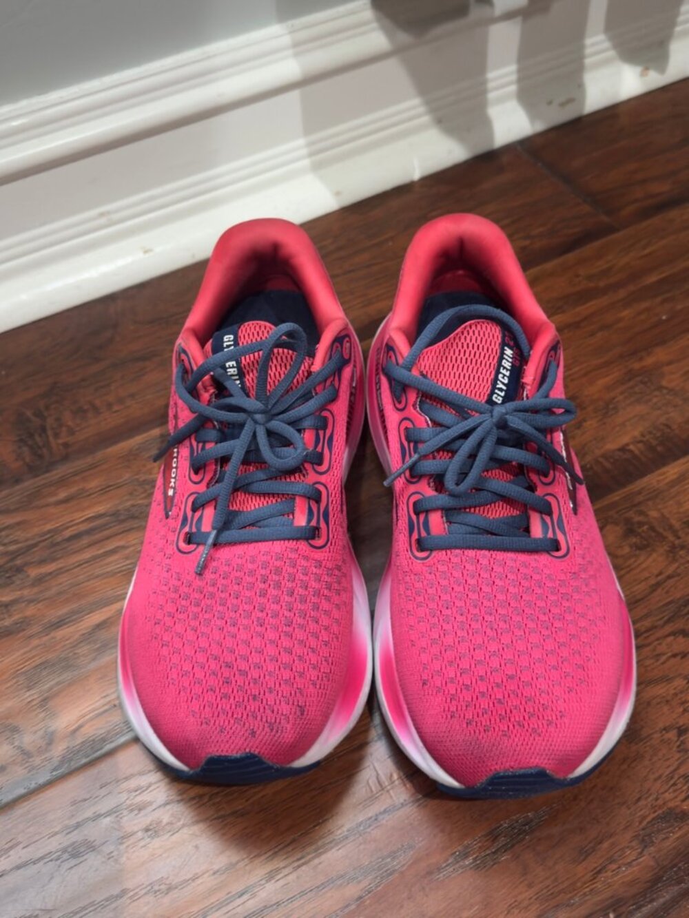 Brooks Glycerin 21 Womens Running Shoes Size 9 Medium B Pink Navy